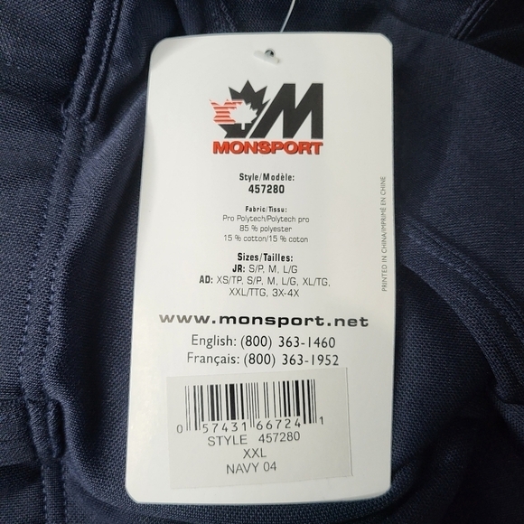Monsport Men's Navy Pro Polytech Cuffed Sports Pants Size XXL - Picture 8 of 10